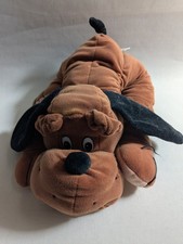 Plüco Vintage Hund braun liegend Kuscheltier Plüschtier Stofftier 30cm