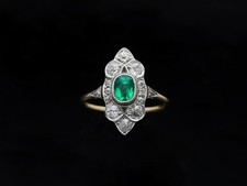 Ring Diamanten Smaragd 1,30 ct. 585 Gold Wert: 6.800 EUR Deta Schmuck