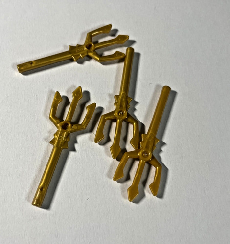 Lego dreizack gold - 4x, pearl
