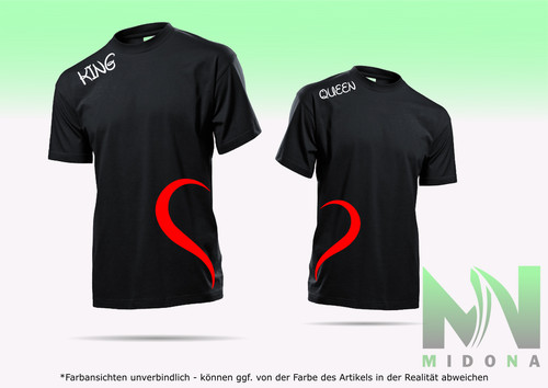 Fun shirt pärchen king - shirt,
