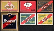 6 Bieretiketten DDR + später