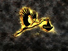 LED Storch Klapperstorch