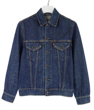 Levi's 70500 Jacke Herren M Vintage Jeansstoff Blau Kragen Trucker Geknöpft