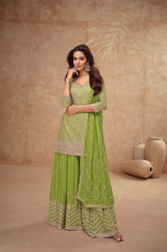 Punjabi sharara blau farbe - punjabi,
