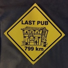 Hinweisschild, Schild, LAST PUB, Kunststoff, 25 x 25 cm 