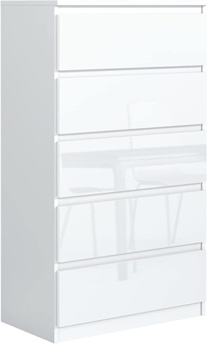 Kommode weiss hochglanz - weiss,