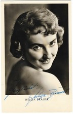 Original Autogrammkarte - Helga Brauer - original Unterschrift