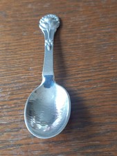 Evald Nielsen, Nummer 5  Servierlöffel 830er Silber  Laffe+Vorderseite, um 1910