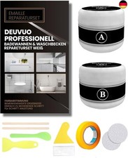 Badewannen Reparaturset Weiß, 200g Emaille Fliesenreparaturset, Wasserdichtes 