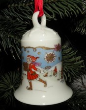 Hutschenreuther Weihnachtsglocke 1990 Flußland Christmas Bell Glocke ohne
