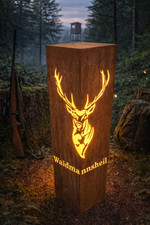 Säule Metall Hirschkopf