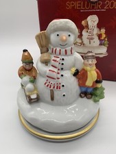 Hutschenreuther Spieluhr Spieldose 2007 Schneemann Kinder Fuchs Weihnachten