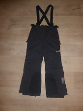 JACK WOLFSKIN TEXAPORE Skihose RECCO abnehmbare Träger Schwarz Gr.152 **w.NEU**