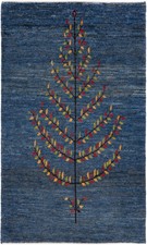Perser Gabbeh Teppich Blau