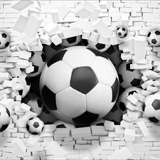 Tapete Fußball 3D EFFEKT