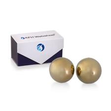 Meditation Qi Gong Kugel Paar Klangwerk | Klangkugeln | Metall Gold