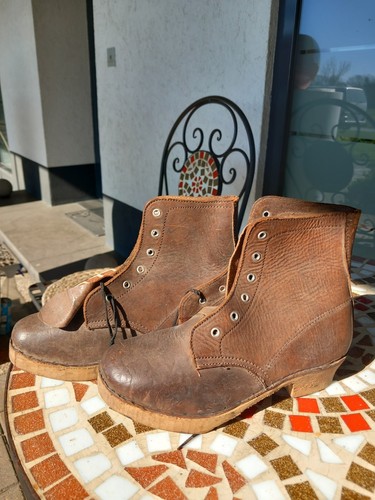 Lederschuhe holzsole prototyp - lederschuhe,