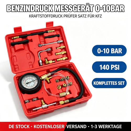 Benzindruck messgerät 10bar - benzindruck, 0-10bar