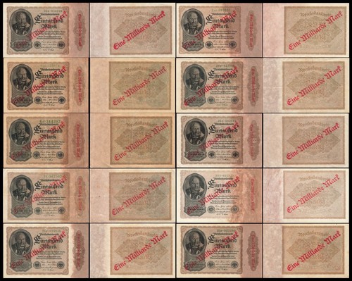 Reichsbanknote 1 - x,