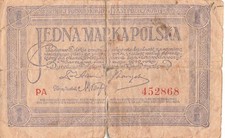 Polen Poland 1 Marka 1919 P19