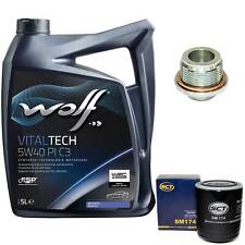 Motoröl Set 5W40 5Liter + Ölfilter + Schraube für Audi A4 A6 A8 80 Coupe 2.6 2.8