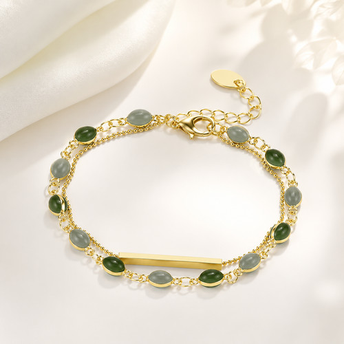 Edelstahl armband gold grüne - armband,