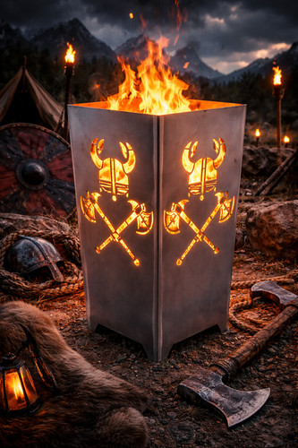 Feuerkorb wikinger mit - wikinger, &
