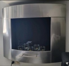 Kamin Fireplace Edelstahl Wandkamin Ethanol Gel