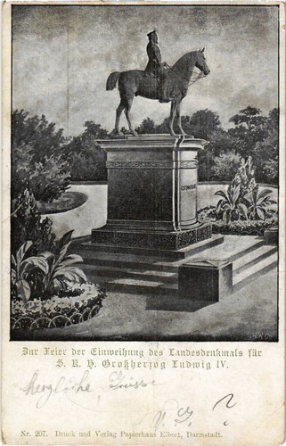 Cpa darmstadt denkmal - cpa, ak