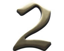 Hausnummer Bronze satiniert "2" 120 mm