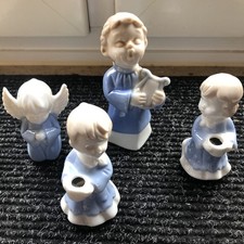 Porzellan Figuren, Porzellan Engel, Weihnachtsengel 4 Stück im Konvolut!