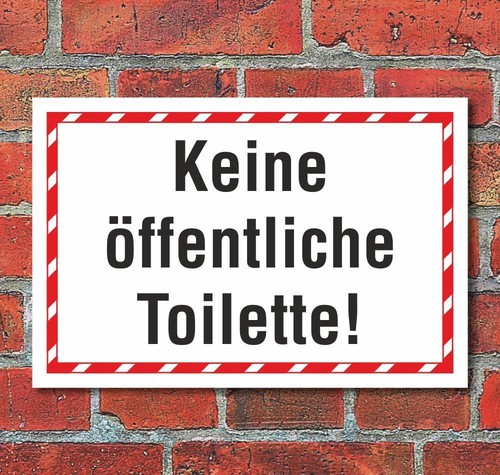 Schild klo keine - wc,