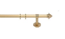 Gardinenstange Messing farben matt 1-läufig 2,6 m (279) Blome Mailand + Zubehör