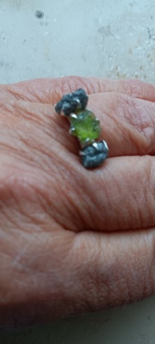 Silberring mit rohdiamanten - 2,