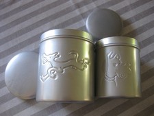 Dosen Blech mit Deckel mit Relief Hunde 2 St. für Hundeleckerlie oder Sonstiges