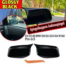 2X Glanz Schwarz Spiegelkappe