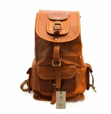 Leder Tasche Echt Vintage Herren Neu Umhängetasche Rucksack Braun Backpack Reise
