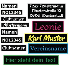 Aufnäher, Patch Namensschild gestickt, Biker Kutte MC mit Wunschtext Wunschgröße