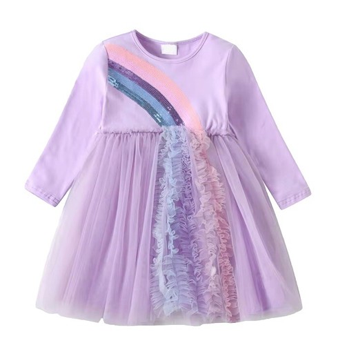 Mädchen kleid mit netzstoff - mädchen,