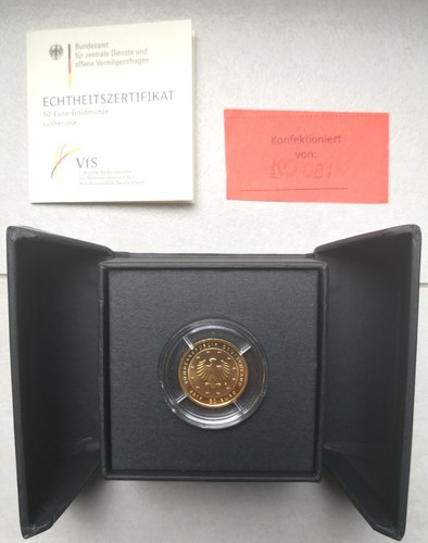 Euro gold 2017 lutherrose - gold,