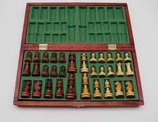 Schachspiel mit Holzfiguren mit Holzschachtel klappbares Schachbrett