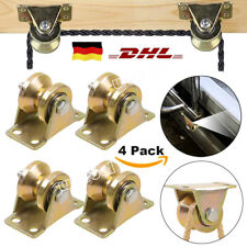 4 Stk Umlenkrollen Für Seile V-Nut Rollenrad Umlenkrolle Hebekran Seilrolle Neu