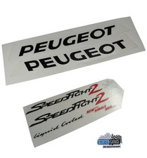 Aufkleber Set - schwarz / rot