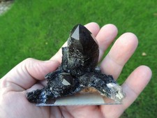 Rauchquarz, Pyrolusit und Foitit aus Erongo in Namibia