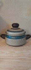 Silit Vintage Emaille Topf, blaue Streifen, selten!