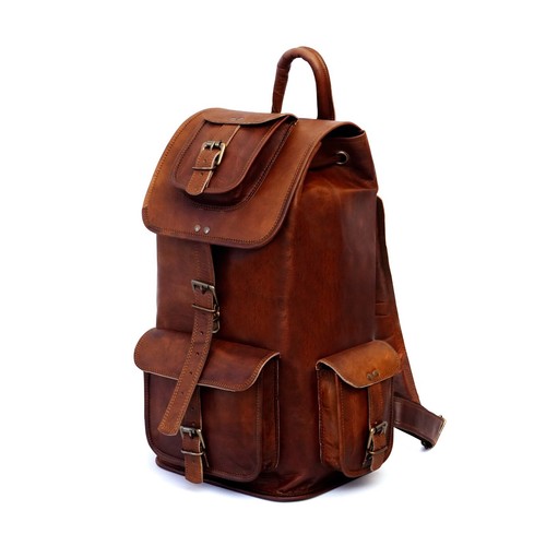 Herren leder laptop rucksack - laptop,