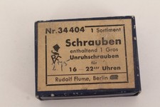 Flume Unruhschrauben 34404 16"- 22" Taschenuhr Armbanduhr Uhren-Ersatzteil NOS