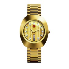 RADO THE ORIGINAL AUTOMATIC DIASTAR R12413493 Gold Dial Day Date Swiss Made