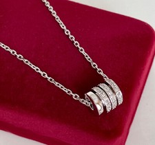Deluxe Halskette Anhänger Collier Zirkonia echt 750er Weißgold 18K vergoldet