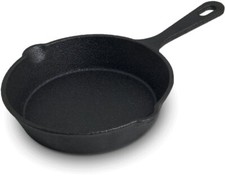 Wok Pfanne 14 cm Ø Gusseisen Gas Elektro Ceran Herd Servierpfanne Servierwok Auf